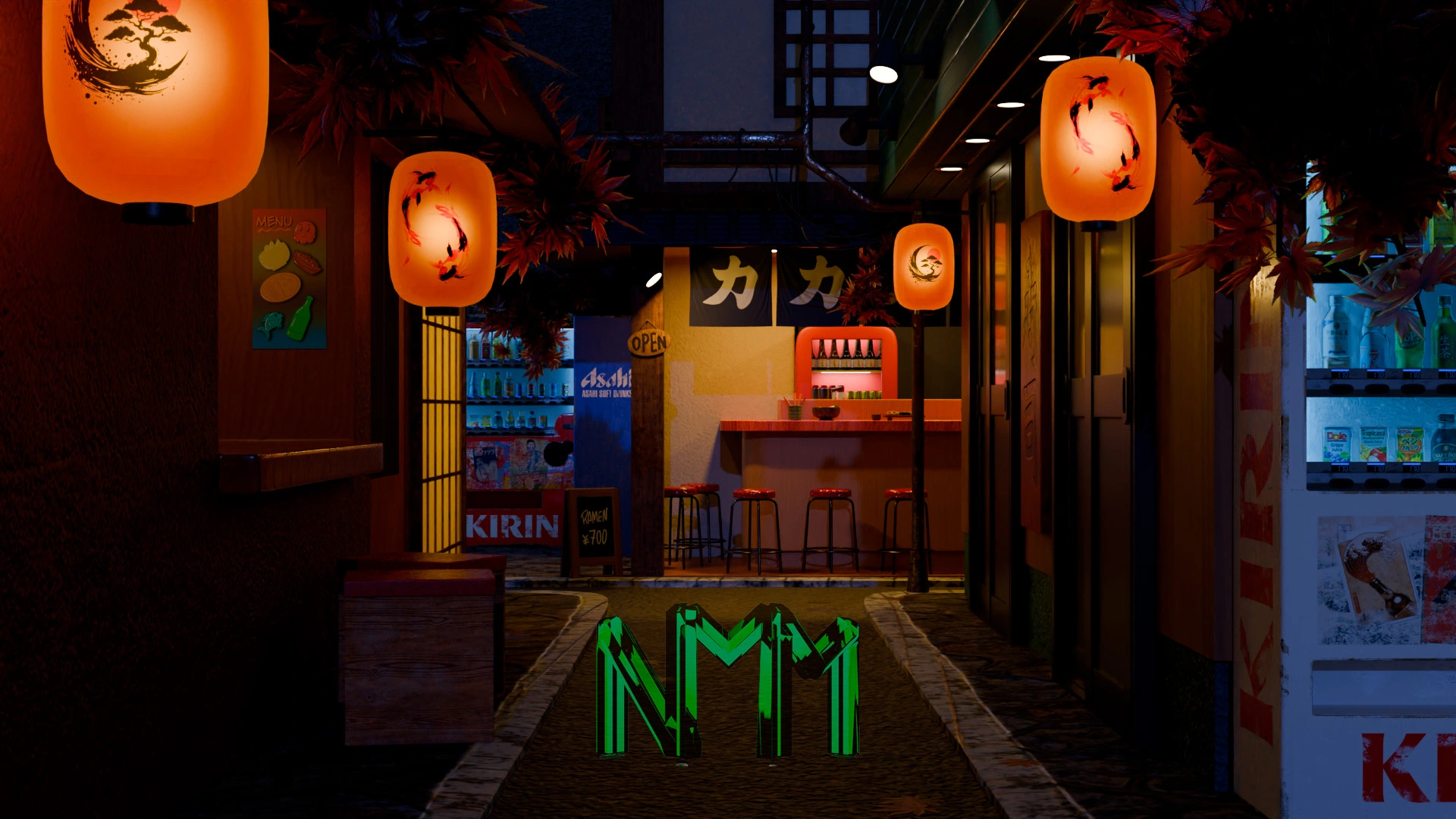 Japanese ramen street scene